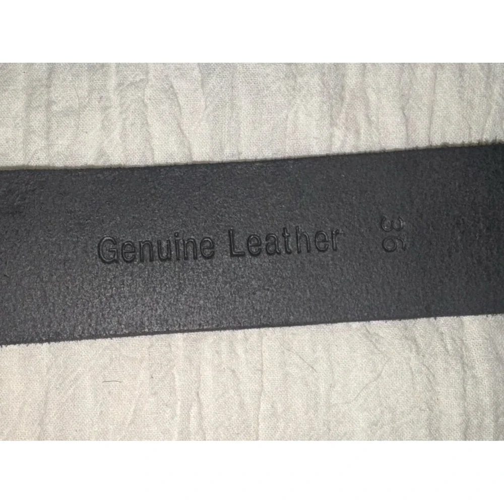 Timberland men's black 100% leather belt‎ with gunmetal color buckle size 36